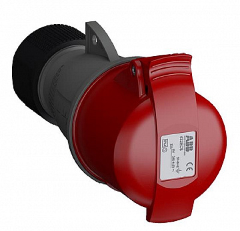 Розетка кабельная переносная ABB Easy&Safe 432EC6 32А 3P+PE+N 400В IP44 ...